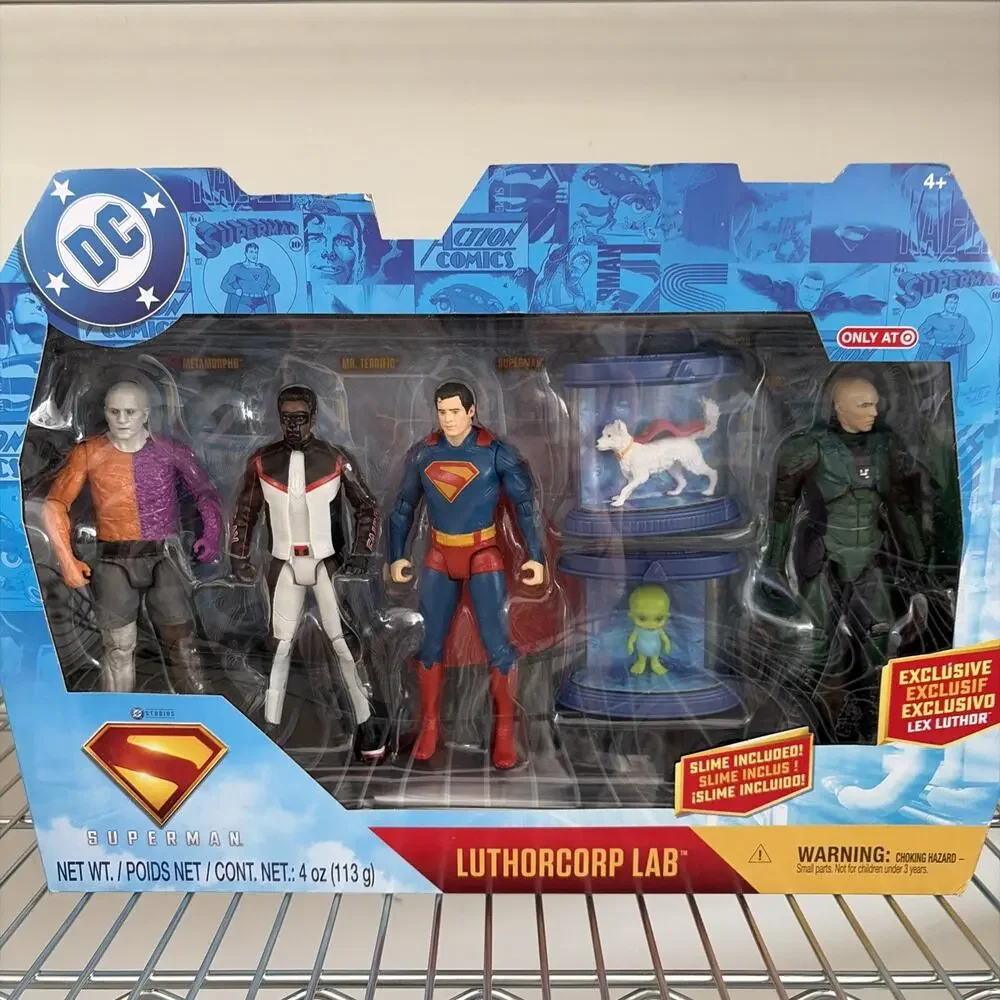 DC Comics Superman Luthocorp Lab 4 Action Figure Set NEW